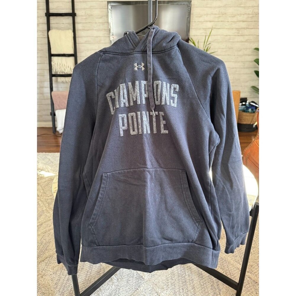 Under Armour Gray Rival Terry Graphic Hd Hoodie Sweatshirt Mens Size Small